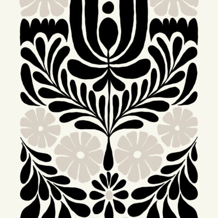 Πόστερ BLACK AND WHITE FLORAL 10 - Abstract - Αφηρημένα Sticky 3