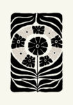 Πόστερ BLACK AND WHITE FLORAL 11