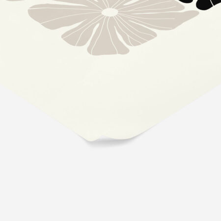 Πόστερ BLACK AND WHITE FLORAL 12 - Abstract - Αφηρημένα Sticky 2