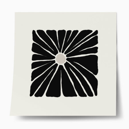 Πόστερ BLACK AND WHITE FLORAL 13 - Abstract - Αφηρημένα Sticky 1