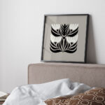 Πόστερ BLACK AND WHITE FLORAL 14
