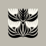 Πόστερ BLACK AND WHITE FLORAL 14