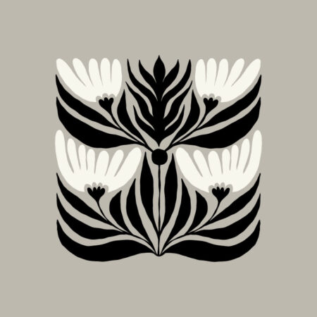 Πόστερ BLACK AND WHITE FLORAL 14 - Botanical - Λουλούδια Sticky 3