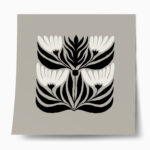 Πόστερ BLACK AND WHITE FLORAL 14