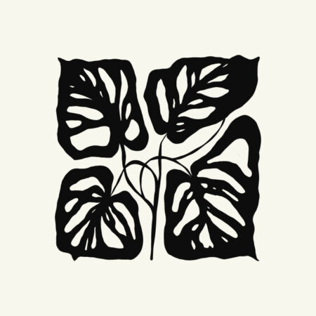 Πόστερ BLACK AND WHITE FLORAL 15 - Abstract - Αφηρημένα Sticky 3
