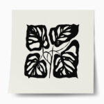 Πόστερ BLACK AND WHITE FLORAL 15