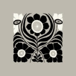 Πόστερ BLACK AND WHITE FLORAL 16