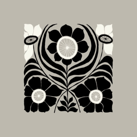 Πόστερ BLACK AND WHITE FLORAL 16 - Abstract - Αφηρημένα Sticky 3