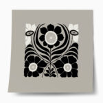 Πόστερ BLACK AND WHITE FLORAL 16