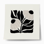 Πόστερ BLACK AND WHITE FLORAL 17