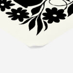 Πόστερ BLACK AND WHITE FLORAL 2