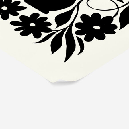 Πόστερ BLACK AND WHITE FLORAL 2 - Botanical - Λουλούδια Sticky 2