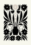 Πόστερ BLACK AND WHITE FLORAL 2
