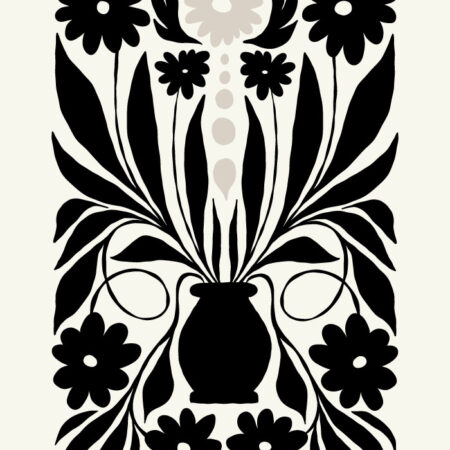 Πόστερ BLACK AND WHITE FLORAL 2 - Botanical - Λουλούδια Sticky 3