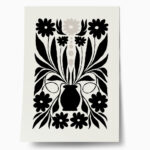 Πόστερ BLACK AND WHITE FLORAL 2