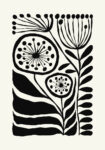 Πόστερ BLACK AND WHITE FLORAL 3