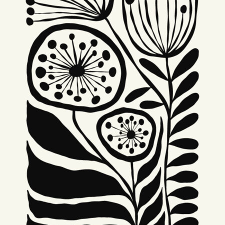 Πόστερ BLACK AND WHITE FLORAL 3 - Botanical - Λουλούδια Sticky 3