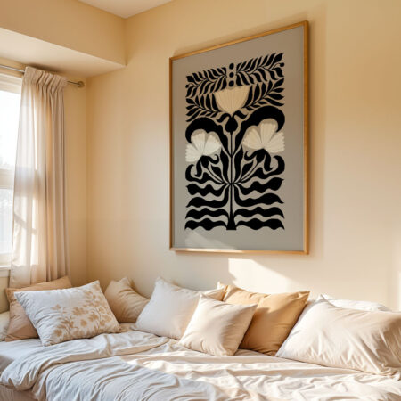 Πόστερ BLACK AND WHITE FLORAL 4 - Botanical - Λουλούδια