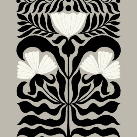 Πόστερ BLACK AND WHITE FLORAL 4 - Botanical - Λουλούδια Sticky 3