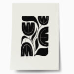 Πόστερ BLACK AND WHITE FLORAL 5
