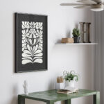 Πόστερ BLACK AND WHITE FLORAL 6