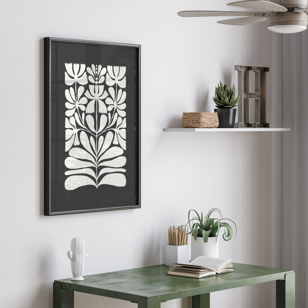 Πόστερ BLACK AND WHITE FLORAL 6
