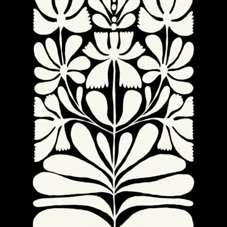 Πόστερ BLACK AND WHITE FLORAL 6 - Abstract - Αφηρημένα Sticky 3