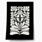 Πόστερ BLACK AND WHITE FLORAL 6