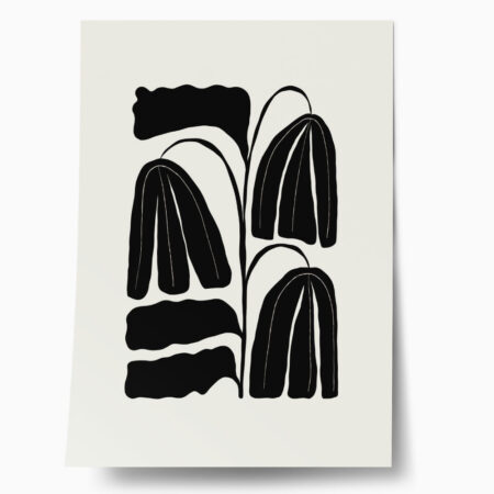 Πόστερ BLACK AND WHITE FLORAL 7 - Botanical - Λουλούδια Sticky 1