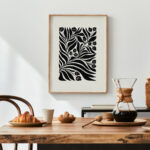Πόστερ BLACK AND WHITE FLORAL 8