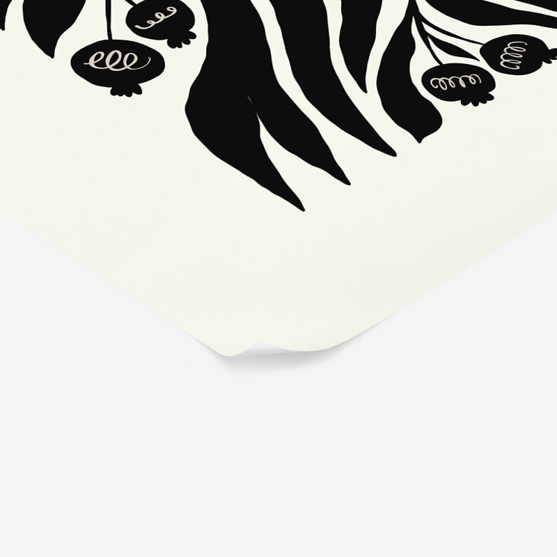 Πόστερ BLACK AND WHITE FLORAL 8