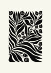 Πόστερ BLACK AND WHITE FLORAL 8
