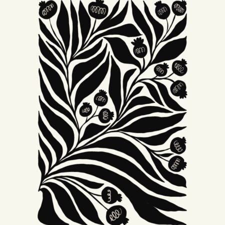 Πόστερ BLACK AND WHITE FLORAL 8 - Botanical - Λουλούδια Sticky 3