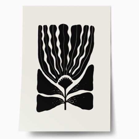 Πόστερ BLACK AND WHITE FLORAL 9 - Botanical - Λουλούδια Sticky 1