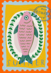 Πόστερ FISH PLATE SUMMER ILLUSTRATION