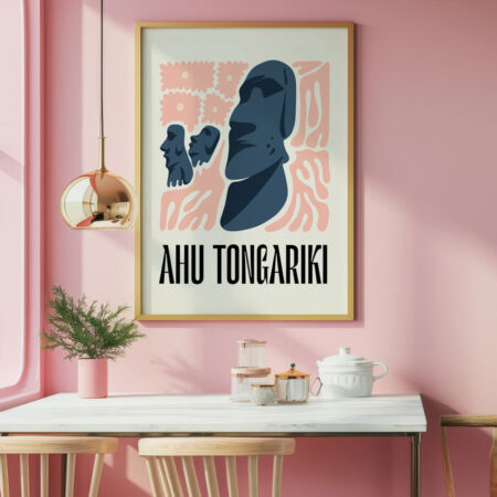Πόστερ TRAVEL AHU TONGARIKI - Πολεις - Χαρτες