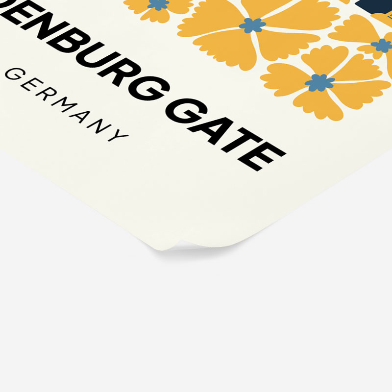 Πόστερ FLORAL TRAVEL BRANDENMBURG GATE