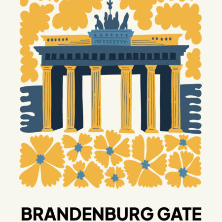 Πόστερ FLORAL TRAVEL BRANDENMBURG GATE - Πολεις - Χαρτες Sticky 3