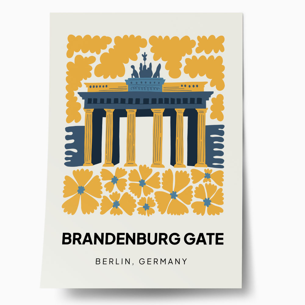 Πόστερ FLORAL TRAVEL BRANDENMBURG GATE