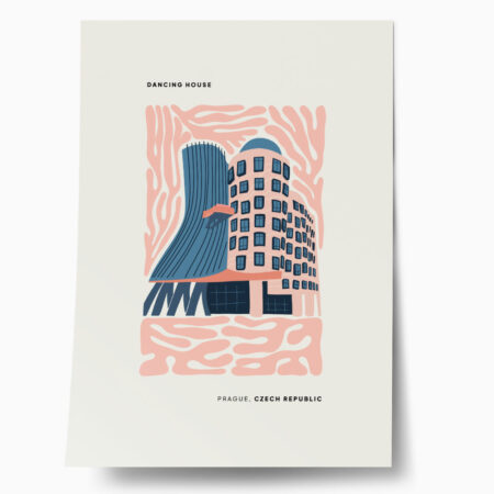 Πόστερ FLORAL TRAVEL DANCING HOUSE PRAGUE - Πολεις - Χαρτες Sticky 1