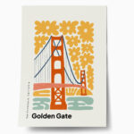 Πόστερ FLORAL TRAVEL GOLDEN GATE