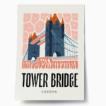 Πόστερ FLORAL TRAVEL LONDON TOWER BRIDGE