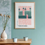 Πόστερ FLORAL-TRAVEL-LONDON-TOWER