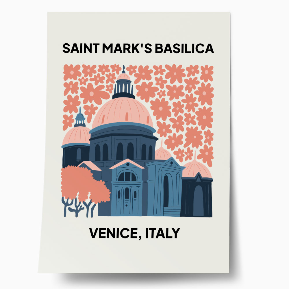Πόστερ FLORAL TRAVEL SAINT MARK'S BASILICA