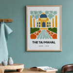 Πόστερ FLORAL TRAVEL TAJ MAHAL