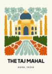 Πόστερ FLORAL TRAVEL TAJ MAHAL