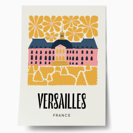 Πόστερ FLORAL TRAVEL VERSAILLES FRANCE - Πολεις - Χαρτες Sticky 1