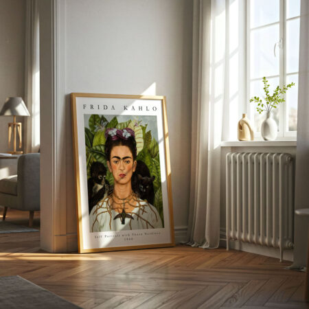 Πόστερ FRIDA KAHLO - SELF PORTRAIT WITH NECKLACE OF THORNS - Διασημοι Ζωγραφοι
