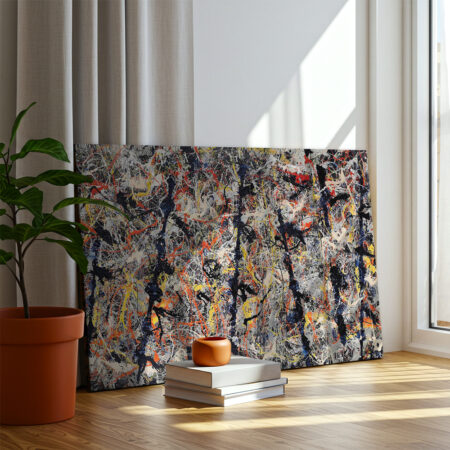 Πινακας σε καμβά JACKSON POLLOCK - BLUE POLES