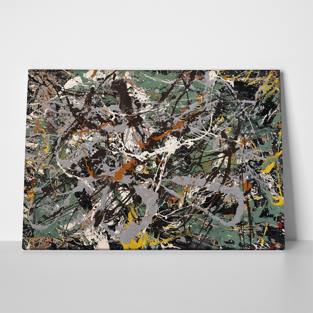 Πινακας σε καμβά JACKSON POLLOCK - GREEN SILVER